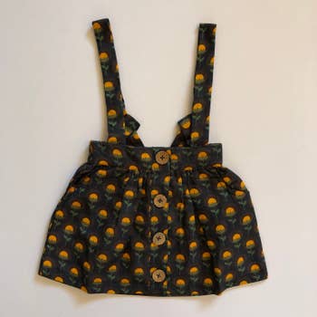 Girls Pinafore Sunflower Dress