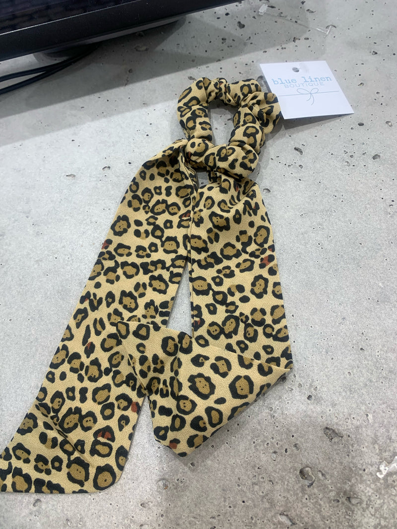 Leopard Tie Scrunchie