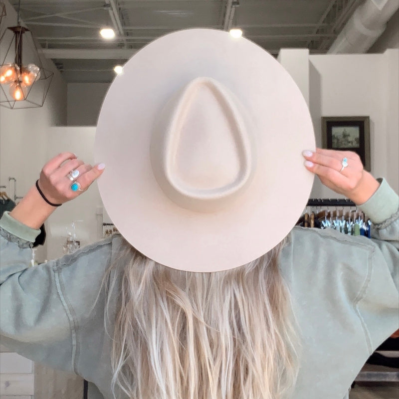 Dakota Cream Wide Brim Hat
