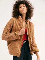 FP Dolman Quilted Jacket in Toasted Coconut
