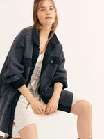 Free People Ruby Jacket in Washed Black